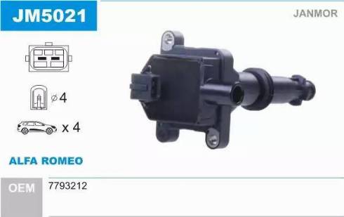 Janmor JM5021 - Ignition Coil onlydrive.pro