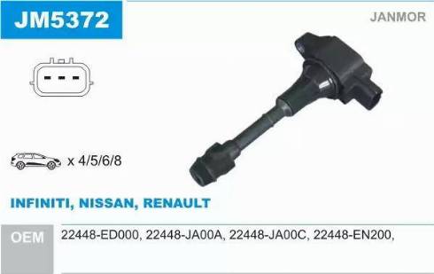 Janmor JM5372 - Ignition Coil onlydrive.pro