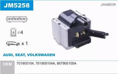 Janmor JM5258 - Ignition Coil onlydrive.pro