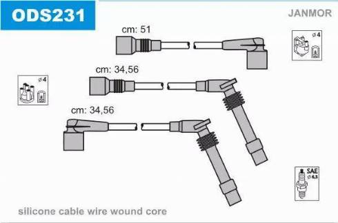 Janmor ODS231 - Ignition Cable Kit onlydrive.pro