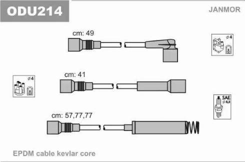 Janmor ODU214 - Ignition Cable Kit onlydrive.pro