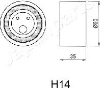 Japanparts BE-H14 - Tensioner, timing belt onlydrive.pro