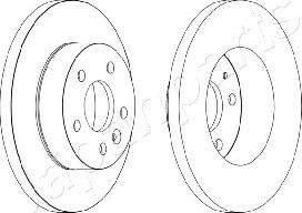 Japanparts DI-0565 - Bremžu diski onlydrive.pro