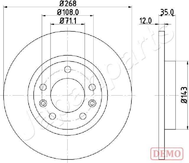 Japanparts DP-0408C - Brake Disc onlydrive.pro