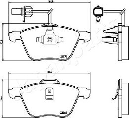 Japanparts PA-0952AF - Stabdžių trinkelių rinkinys, diskinis stabdys onlydrive.pro