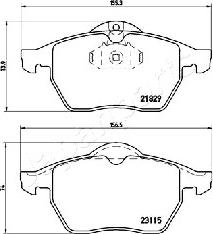 Japanparts PA-0404AF - Brake Pad Set, disc brake onlydrive.pro