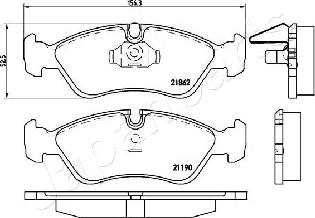 Japanparts PA-0402AF - Brake Pad Set, disc brake onlydrive.pro