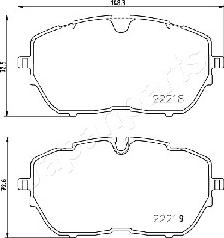 Japanparts PA-0647AF - Brake Pad Set, disc brake onlydrive.pro