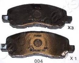 Japanparts PA-004AF - Brake Pad Set, disc brake onlydrive.pro