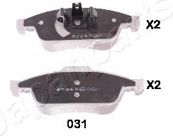 Japanparts PA-031AF - Brake Pad Set, disc brake onlydrive.pro