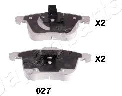 Japanparts PA-027AF - Brake Pad Set, disc brake onlydrive.pro