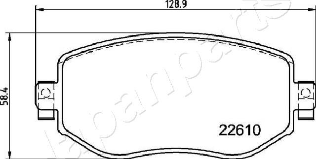 Japanparts PA-0722AF - Brake Pad Set, disc brake onlydrive.pro