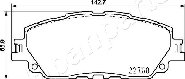 Japanparts PA-2026AF - Brake Pad Set, disc brake onlydrive.pro