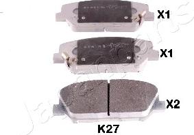 Japanparts PA-K27AF - Тормозные колодки, дисковые, комплект onlydrive.pro