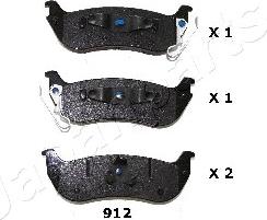 Japanparts PP-912AF - Brake Pad Set, disc brake onlydrive.pro