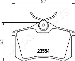 Japanparts PP-0903AF - Bremžu uzliku kompl., Disku bremzes onlydrive.pro