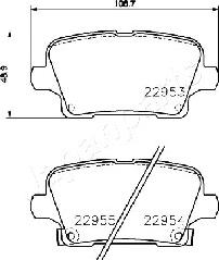 Japanparts PP-0407AF - Brake Pad Set, disc brake onlydrive.pro