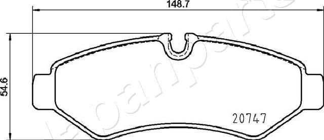 Japanparts PP-0535AF - Bremžu uzliku kompl., Disku bremzes onlydrive.pro