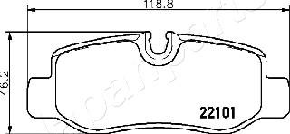 Japanparts PP-0528AF - Brake Pad Set, disc brake onlydrive.pro