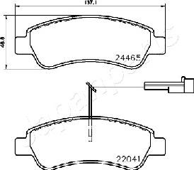 Japanparts PP-0609AF - Brake Pad Set, disc brake onlydrive.pro