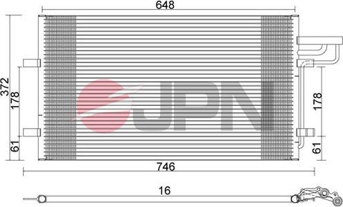 JPN 60C9095-JPN - Condenser, air conditioning onlydrive.pro