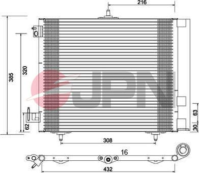 JPN 60C9090-JPN - Condenser, air conditioning onlydrive.pro