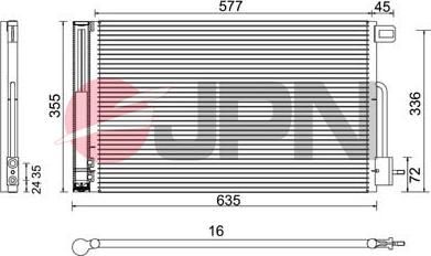 JPN 60C9098-JPN - Condenser, air conditioning onlydrive.pro