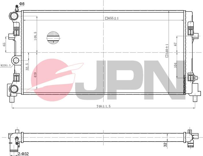 JPN 60C9064-JPN - Radiatorius, variklio aušinimas onlydrive.pro