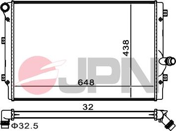 JPN 60C9060-JPN - Radiator, engine cooling onlydrive.pro