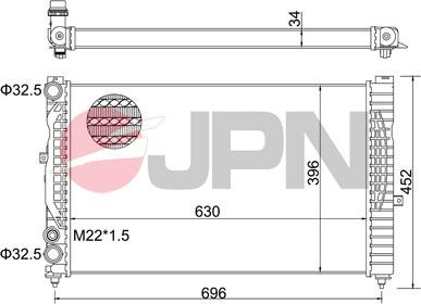 JPN 60C9001-JPN - Radiator, engine cooling onlydrive.pro