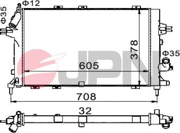 JPN 60C9036-JPN - Radiator, engine cooling onlydrive.pro