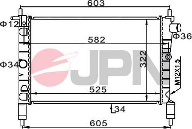 JPN 60C9030-JPN - Jäähdytin,moottorin jäähdytys onlydrive.pro