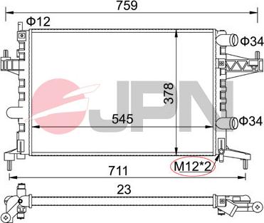 JPN 60C9031-JPN - Radiaator,mootorijahutus onlydrive.pro