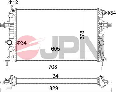 JPN 60C9029-JPN - Радиатор, охлаждение двигателя onlydrive.pro