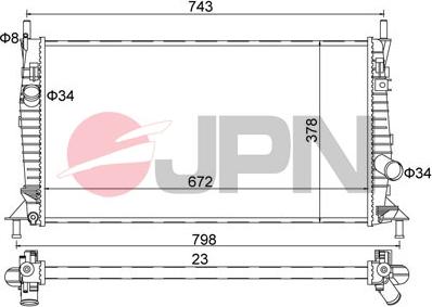 JPN 60C9071-JPN - Radiaator,mootorijahutus onlydrive.pro