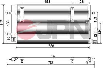 JPN 60C9077-JPN - Конденсатор кондиционера onlydrive.pro