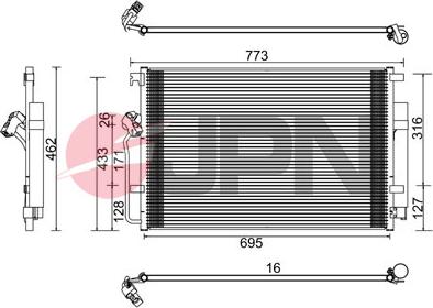 JPN 60C9145-JPN - Condenser, air conditioning onlydrive.pro