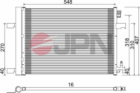 JPN 60C9119-JPN - Condenser, air conditioning onlydrive.pro