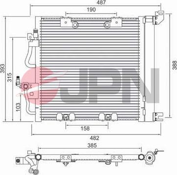 JPN 60C9114-JPN - Condenser, air conditioning onlydrive.pro