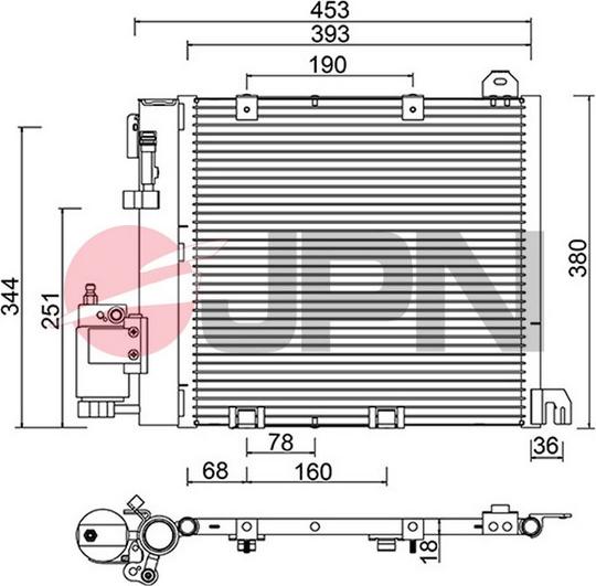 JPN 60C9112-JPN - Condenser, air conditioning onlydrive.pro