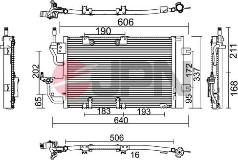 JPN 60C9117-JPN - Condenser, air conditioning onlydrive.pro