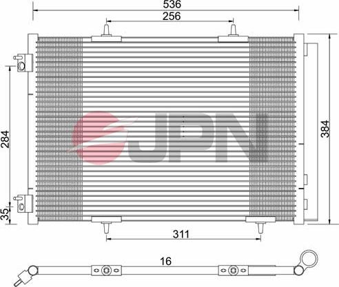 JPN 60C9124-JPN - Конденсатор кондиционера onlydrive.pro