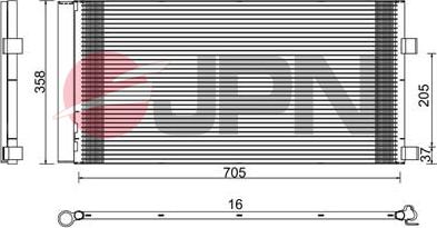 JPN 60C9126-JPN - Конденсатор кондиционера onlydrive.pro