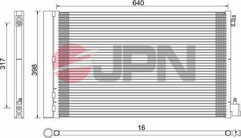 JPN 60C9120-JPN - Condenser, air conditioning onlydrive.pro