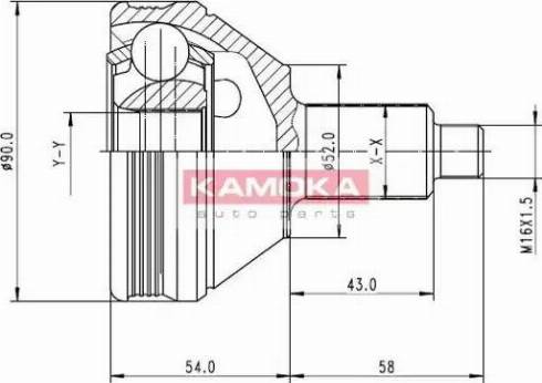 Kamoka 7086 - Шарнирный комплект, ШРУС, приводной вал onlydrive.pro