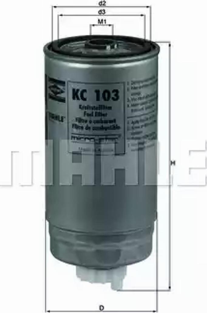 KNECHT KC 103 - Kütusefilter onlydrive.pro