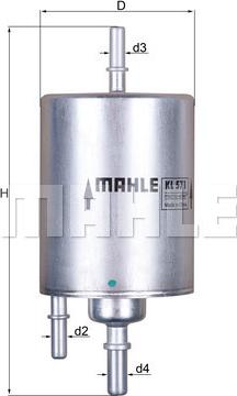 KNECHT KL 571 - Fuel filter onlydrive.pro