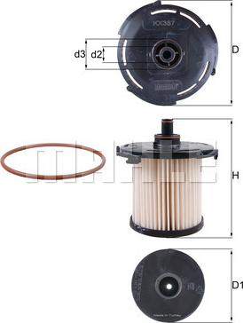 KNECHT KX 387D - Polttoainesuodatin onlydrive.pro