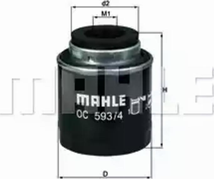 KNECHT OC 593/4 - Öljynsuodatin onlydrive.pro