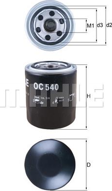 KNECHT OC 540 - Oil Filter onlydrive.pro